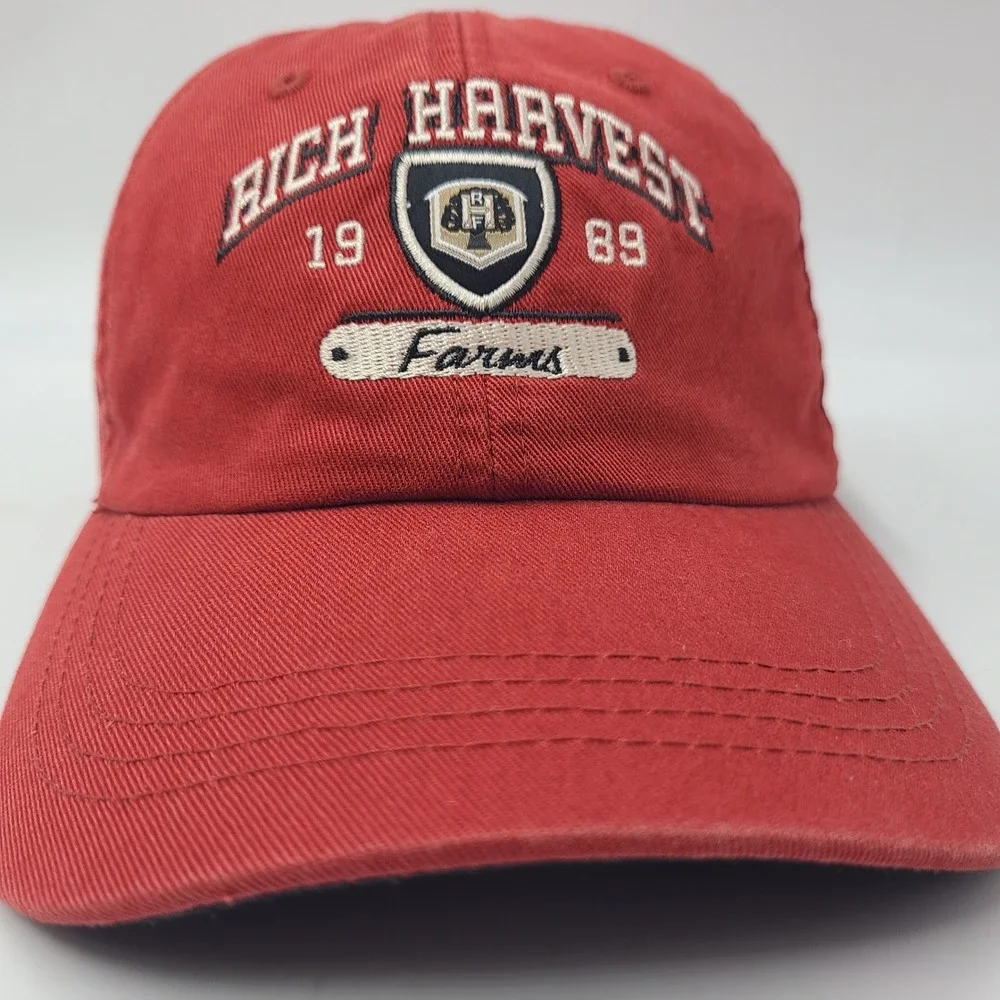 Rich Harvest Farms Hat Adjustable Ahead Red White Golf Course Country Club Men
